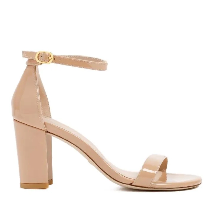 Stuart Weitzman Nude Patent Leather Nearlynude Sandals Neutrals Sandale