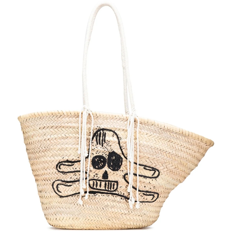 Celine Shopper Andre Butzer Large Raffia Classic Wanderer Embroid braun