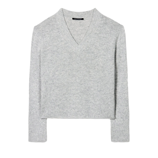 Luisa Cerano  V-Pullover aus Kaschmir-Mix heather grey