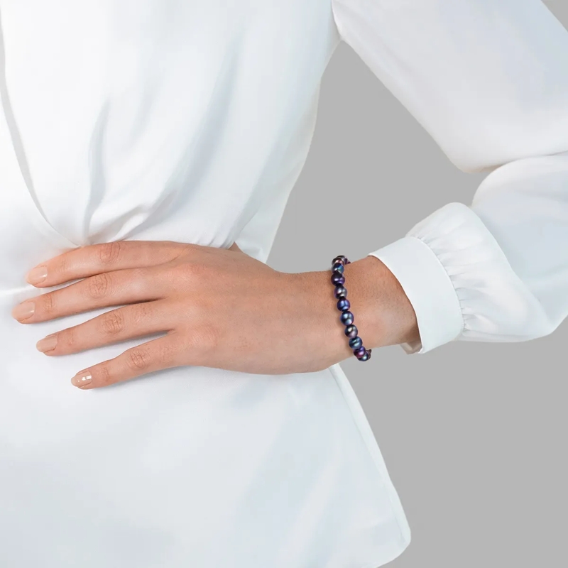 Valero Pearls Armband Perlen-Armband Süßwasser-Zuchtperle blau(Image 2)