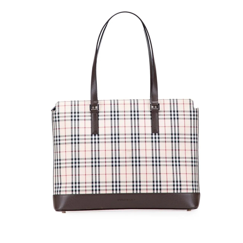 Burberry Shopper House Check Canvas Tote braun