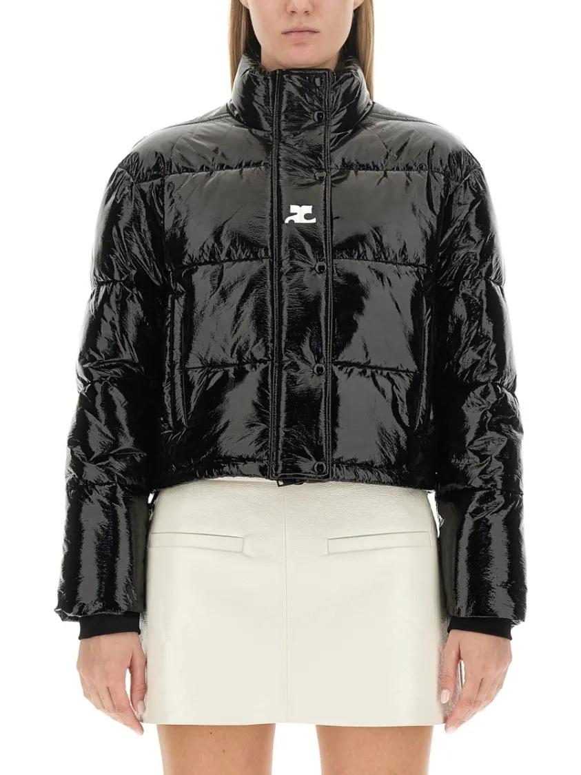 【関税&送料込】Courreges Short Vinyl Down Jacket Courrèges Short Vinyl Down Jacket Black