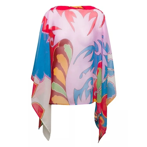 Etro Multicolor Blouse With Paisley Scarf Print And Bat Multicolor 