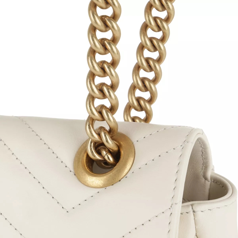 Gucci Crossbody Bag GG Marmont 2.0 Shoulder Bag Leather White(Image 7)