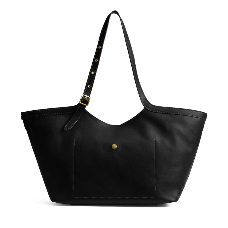 Coach Shopper Natural Grain Leather Gramercy Tote Black(Image 5)