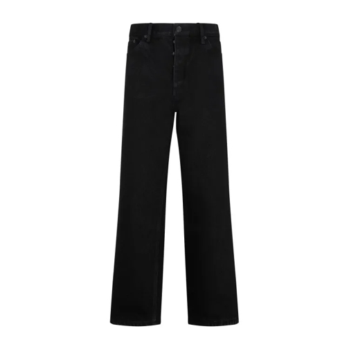 Balenciaga Black Cotton Ankle Cut Jeans Black Jeans