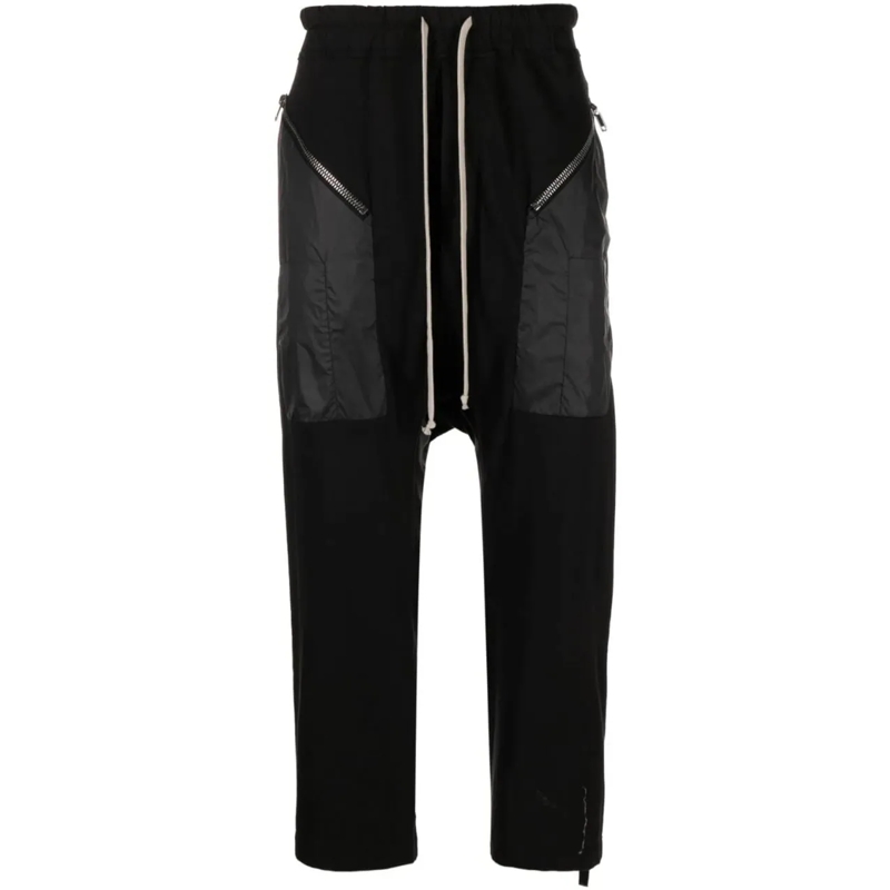 Rick Owens Casual broeken Strobe Cargo Cropped Drawstring - Black schwarz