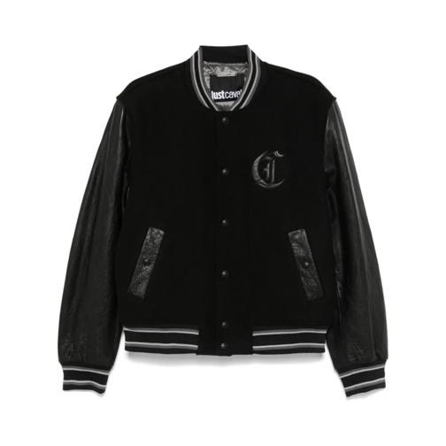 Just Cavalli Bomberjacken Leather Bomber Black