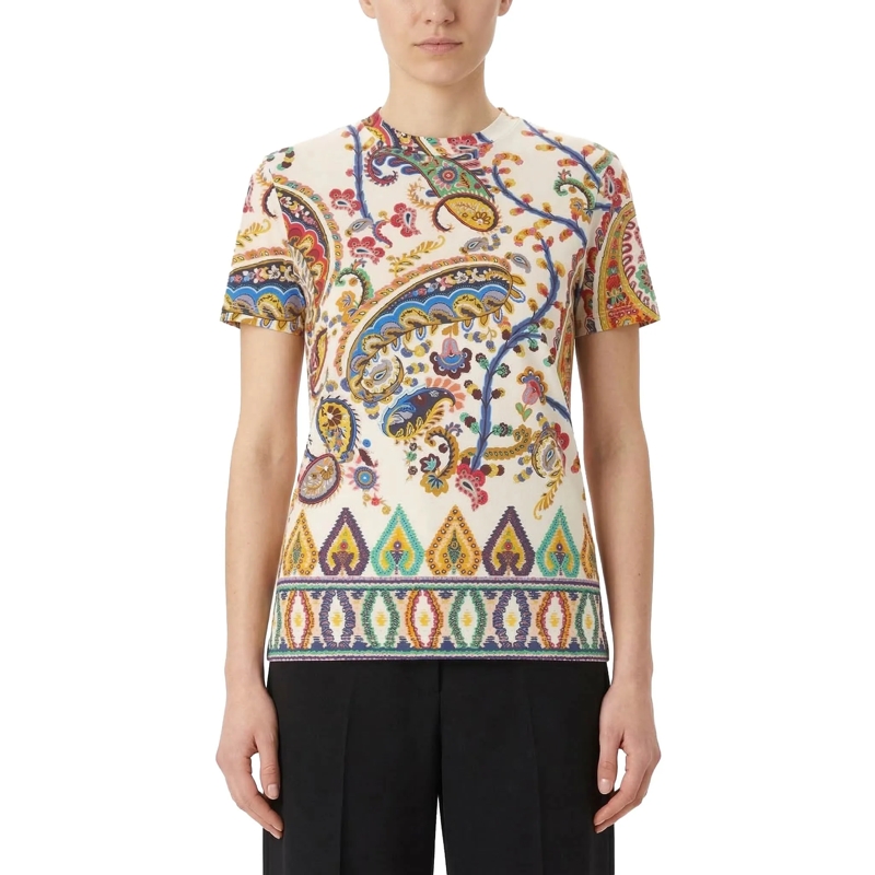 Etro T-Shirt T-Shirt mit Paisley-Muster mehrfarbig(Image 2)