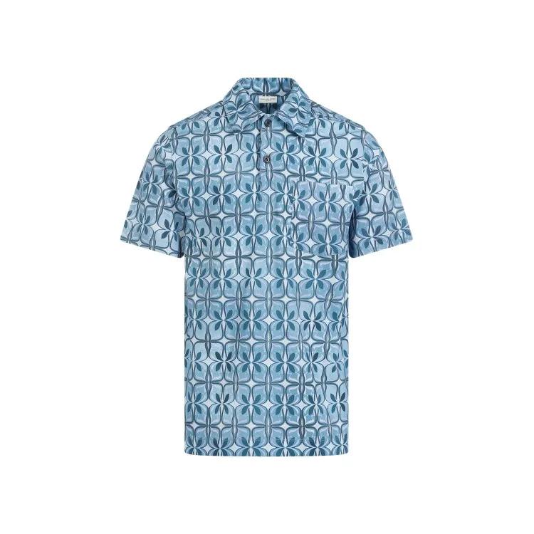 Dries Van Noten - Blue Cotton Helder Polo - Größe M - blau