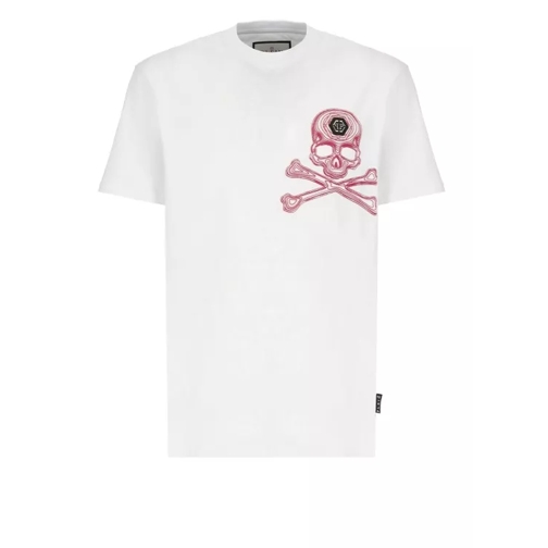 Philipp Plein Round Neck Ss Skull&Bones T-Shirt White 