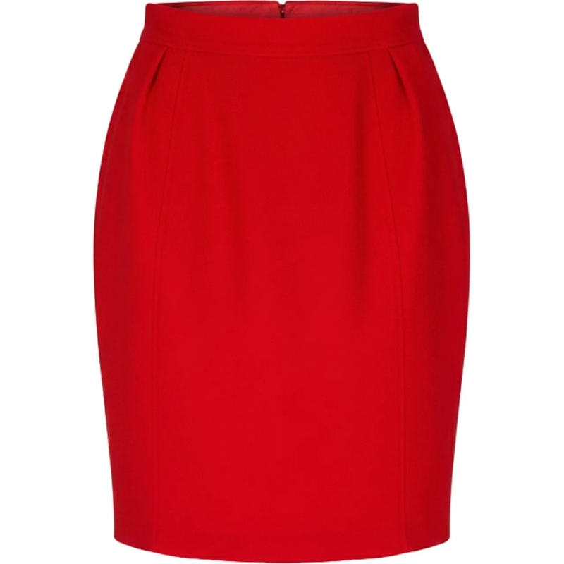 Chanel Midirock Chanel Rouge Wool Skirt (DE32 / FR34) rot