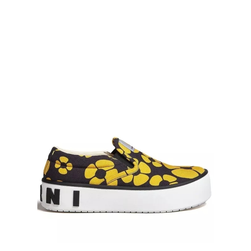 Marni Slip-On Sneaker Printed Slip On Sneakers White