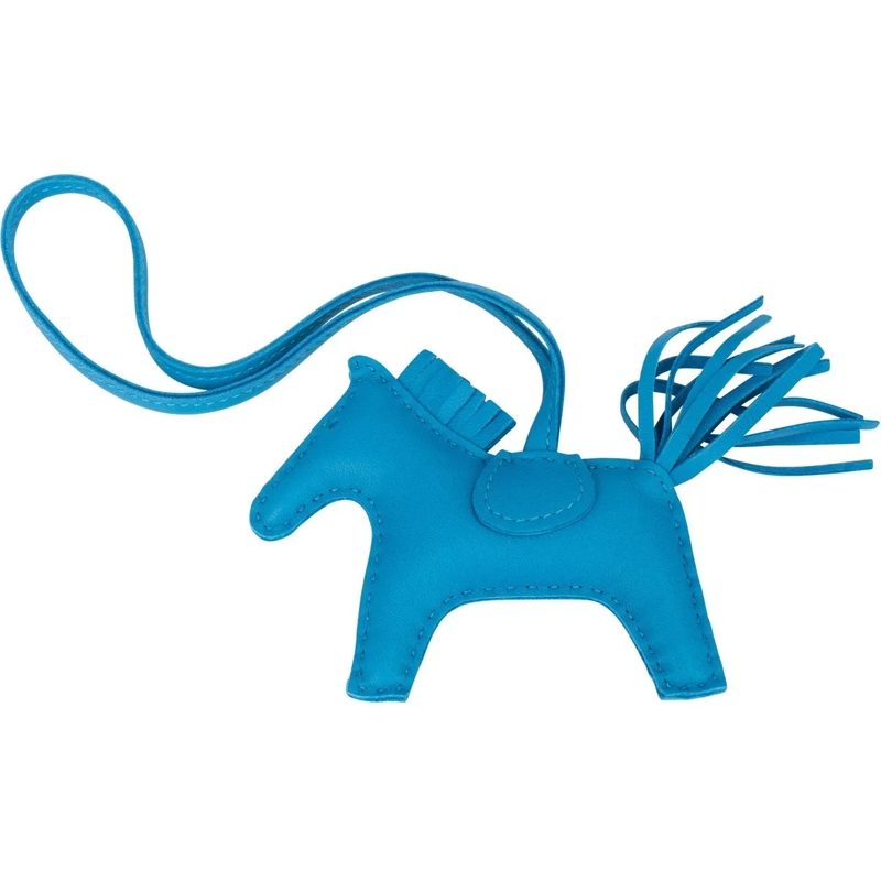 Hermès  Hermes Blue Leather Rodeo Pendant blau