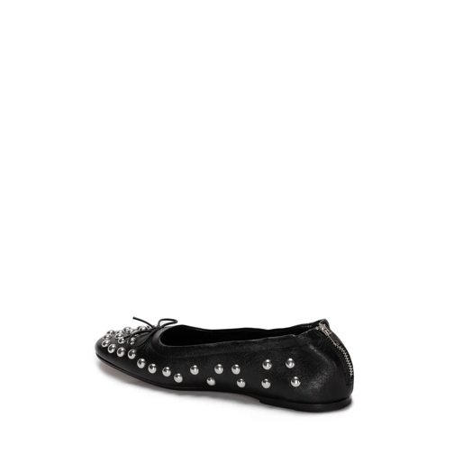 Golden Goose Ballerine Amy Zip Closure Leather Ballet Flats Black (Image 3)