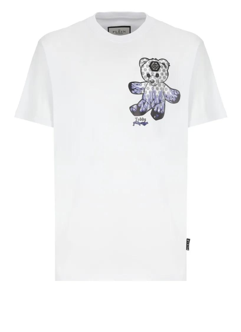 Thumbnail - Philipp Plein - White T-Shirt With Logo - Größe L - weiß