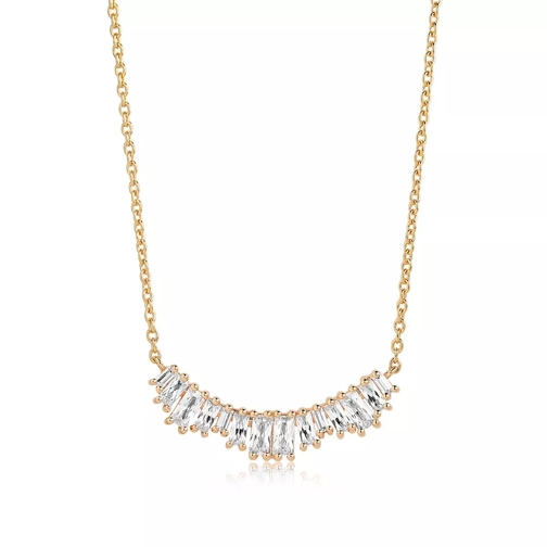 Sif Jakobs Jewellery Antella Grande Necklace White Zirconia 18K Gold Plated Medium Necklace