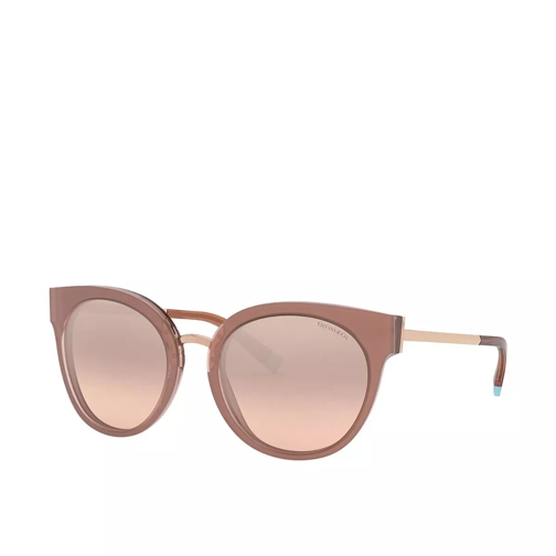 Tiffany & Co. Women Sunglasses Signature 0TF4168 Beige Pink/Transparent Brown Sunglasses