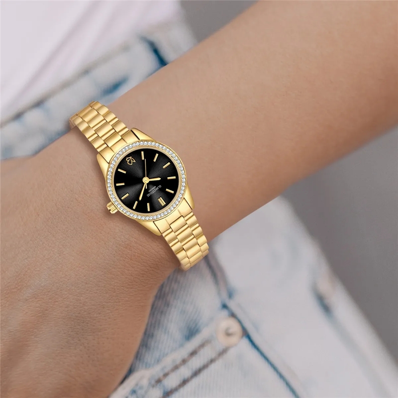 Glanzstücke München Automatikuhr Damen Armbanduhr Edelstahl gold(Image 2)