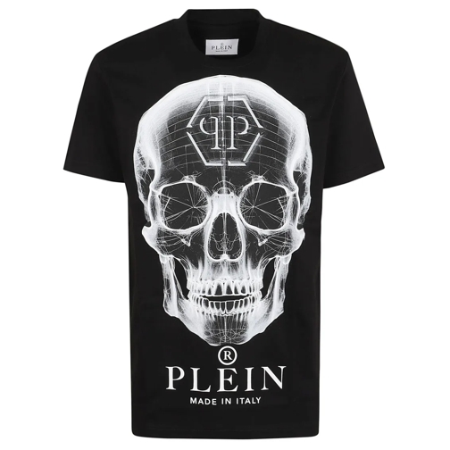 Philipp Plein T-shirts Skull Graphic Round Neck Short Sleeve T-Shirt Black