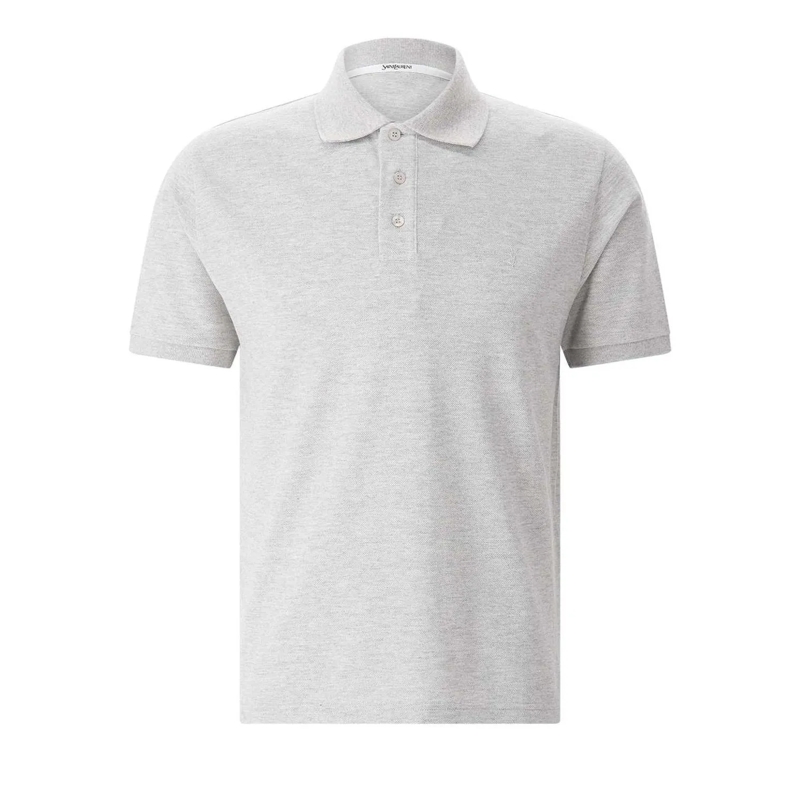 Saint Laurent Poloshirt Poloshirt mit Logo grau