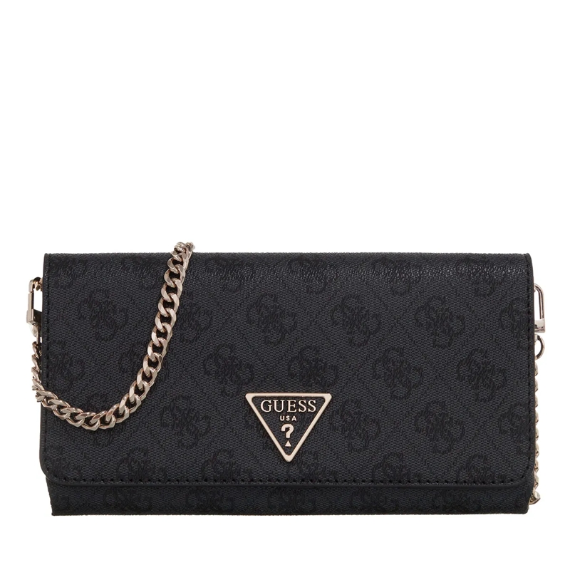 Guess Crossbody Bag Noelle Xbody Flap Organizer Coal Logo