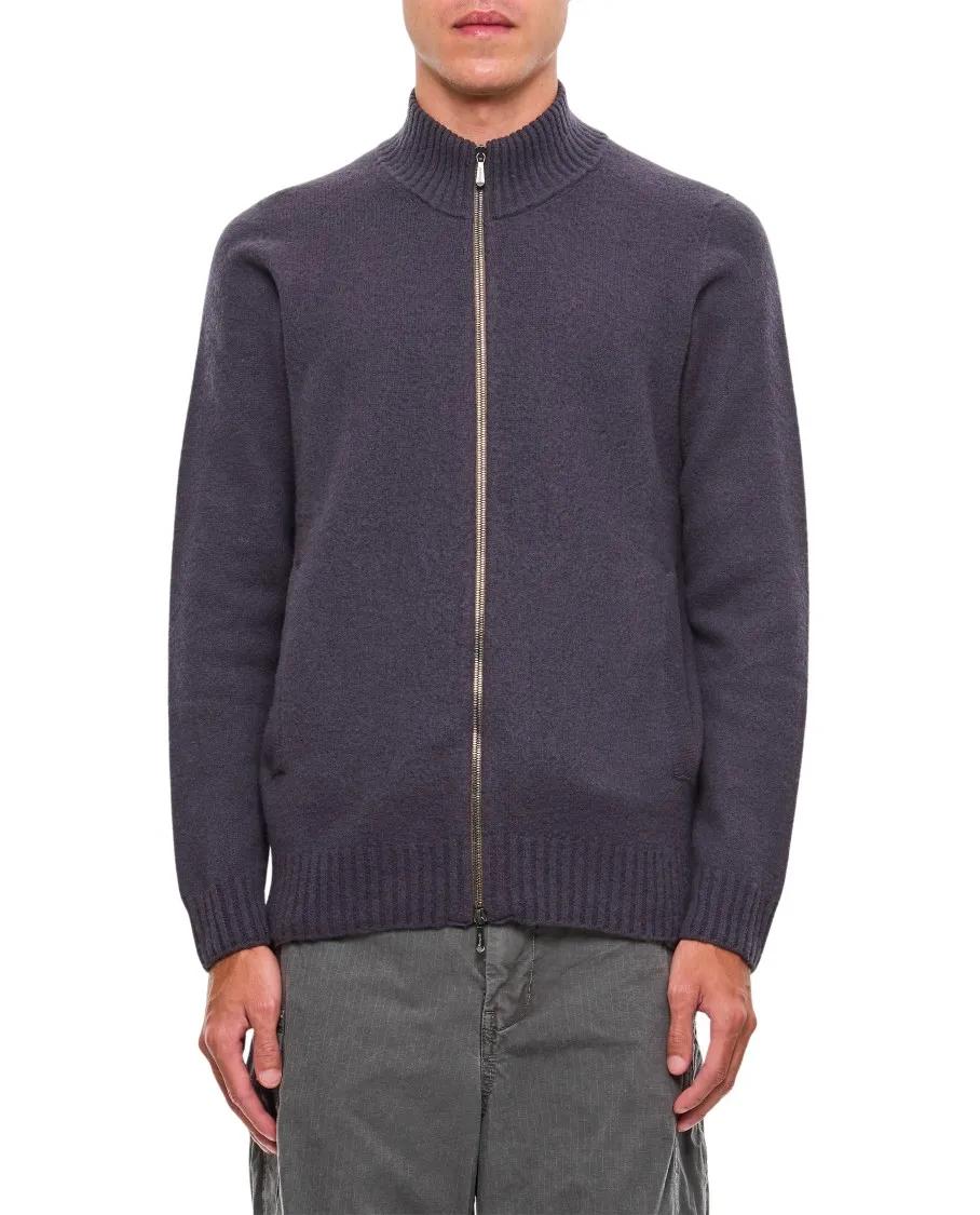 Thumbnail - Drumohr - Zip Cardigan - Größe 48 - grau