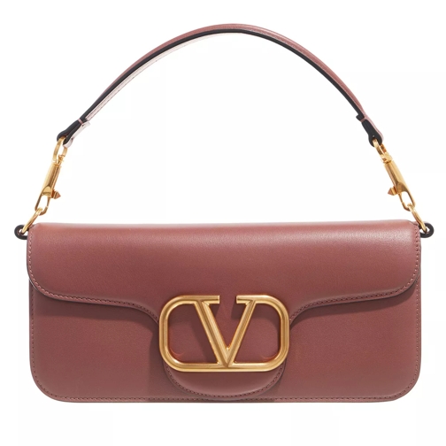 Valentino Garavani V-Logo Foldover Shoulder Bag Ginger Bread Satchel