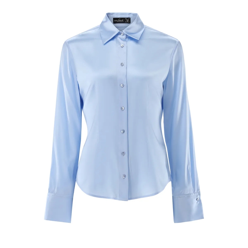 VAN LAACK Bluse Bluse Modern Fit Uni blau