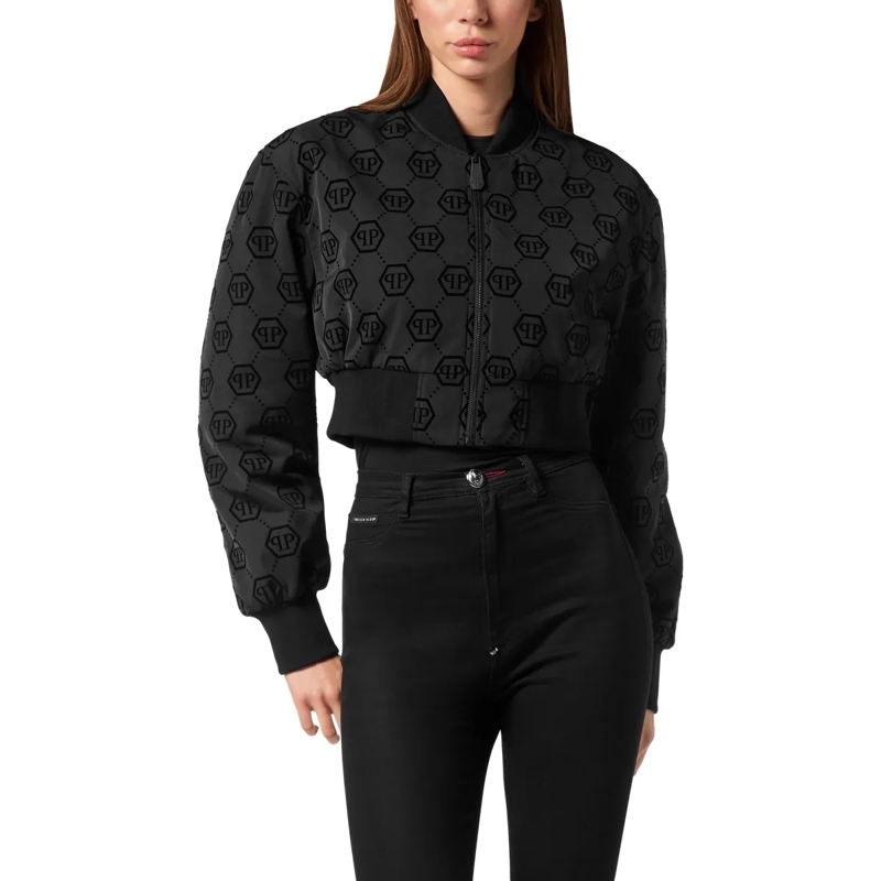 Philipp Plein Daunenjacke Bomber Monogram schwarz(Image 3)