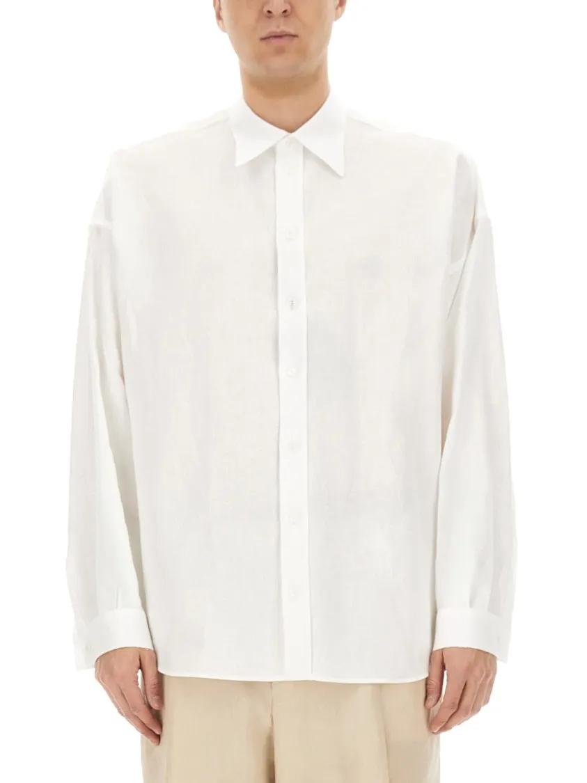 Thumbnail - Dolce&Gabbana - Linen Shirt - Größe 42 - weiß