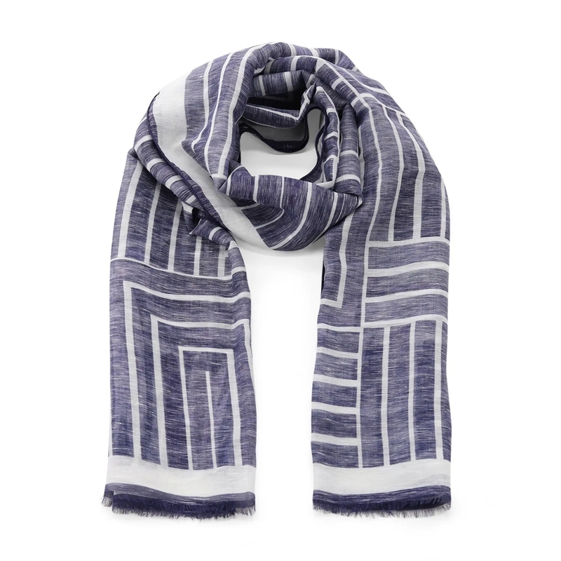 Altea Écharpe en laine Tuch mit Muster blau(Image 4)