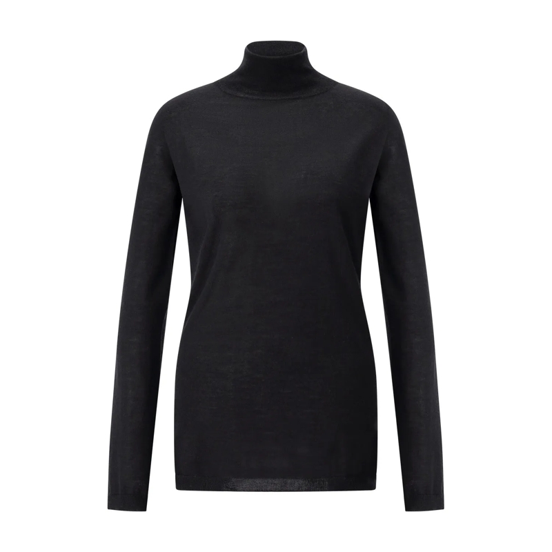 Fabiana Filippi Trui Rollkragenpullover aus Kaschmir & Seide Schwarz