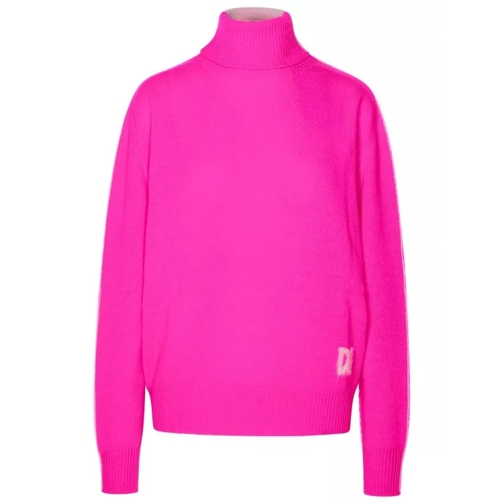 Dsquared2 Fuchsia Cashmere Blend Turtleneck Sweater Pink 