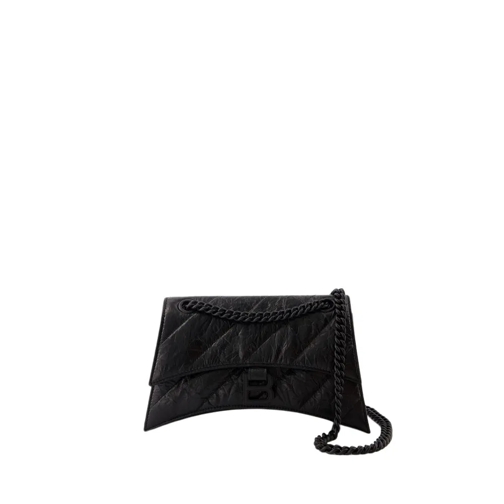 Balenciaga Crush Chain S Shoulder Bag - Leather - Black Black Axelremsväska