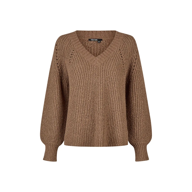 Marc Aurel  Pullover- verlängertes Rückenteil- Ärmel mit Bü beige