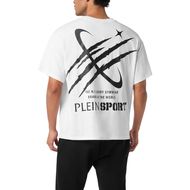 Plein Sport T-Shirt T-Shirt Rundhalsausschnitt Ss Scratch weiss(Image 2)