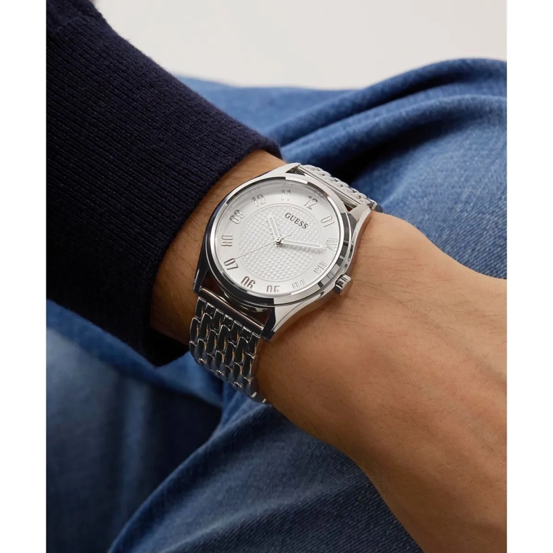 Guess Quarzuhr Quarz-Analoguhr Tate silber(Image 5)