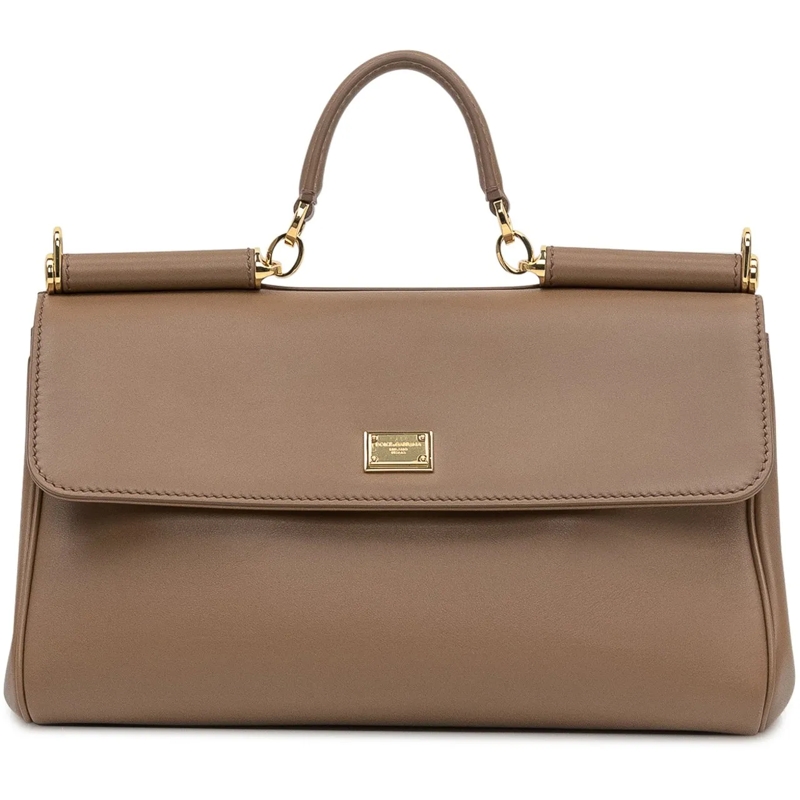 Dolce&Gabbana Tote Dolce & Gabbana Borsa Lux Ottone Vintage in Pelle taupe