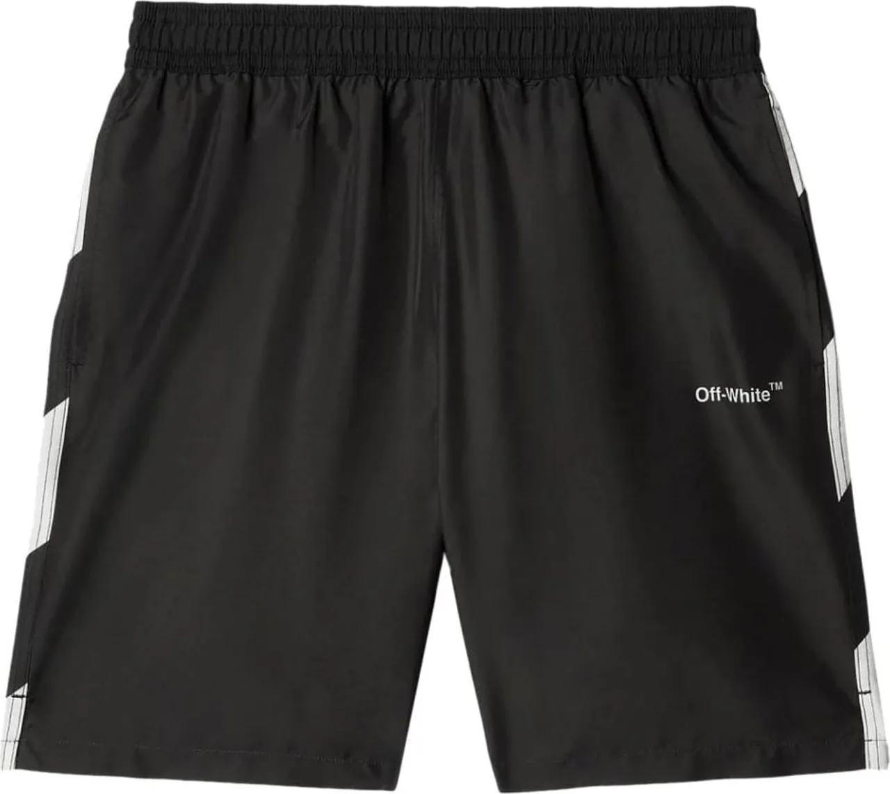 Thumbnail - Off-White - Diagonal Logo Surfer Swim Shorts - Größe S - schwarz