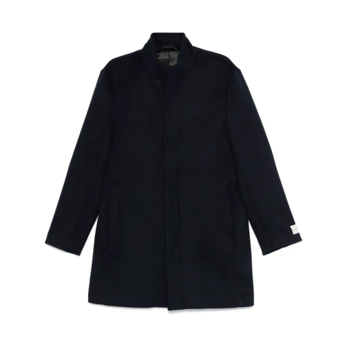 Calvin Klein Veste de transition Midnight Blue Wool Blend Long Coat Blue