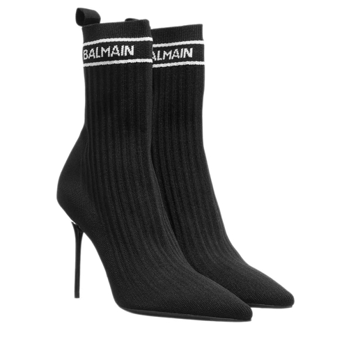 Balmain Skye stretch mesh ankle boots Black High Heel