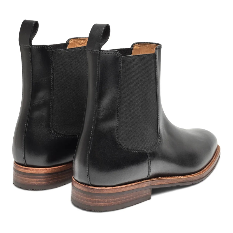 Heinrich Dinkelacker Bottes à lacets Chelsea Boots Luzern Plain BC schwarz(Image 3)