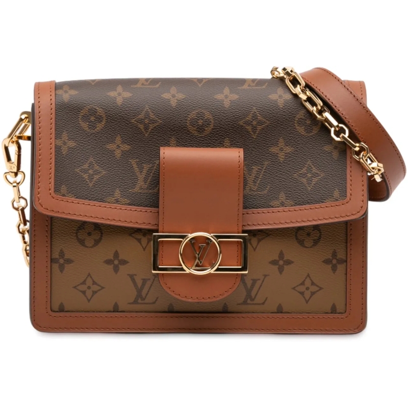 Louis Vuitton Schultertasche Monogram Reverse Dauphine MM braun