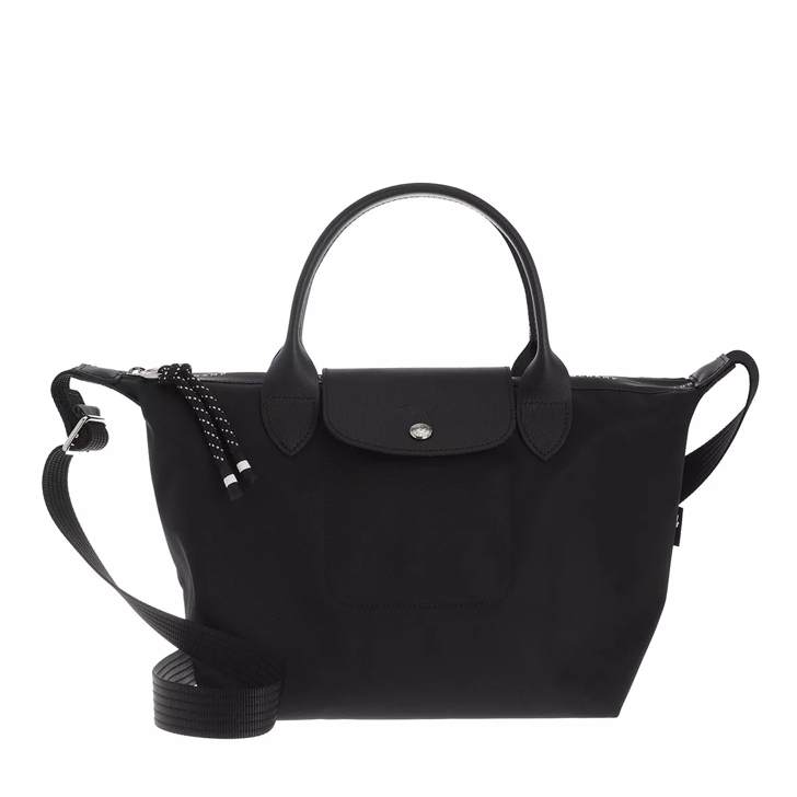 Longchamp schwarz discount leder