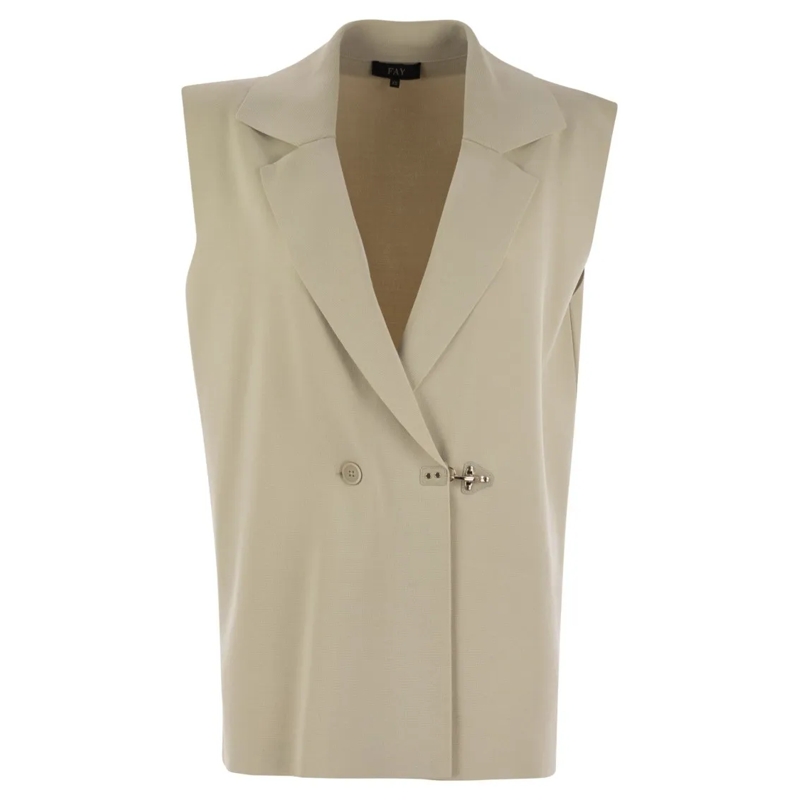 Fay Übergangsjacke Technical Viscose Knitted Vest Neutrals