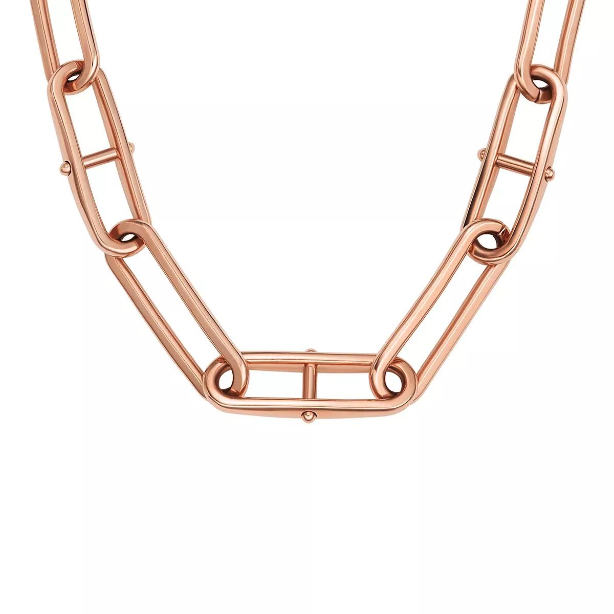 Fossil Halskette - Heritage D-Link Rose Gold-Tone Stainless Steel Cha - Gr. unisize - in Gold - für Damen