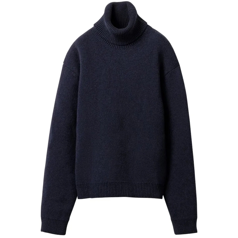 Miu Miu T-shirt Miu Miu Wool-Cashmere Rollneck Sweater blau