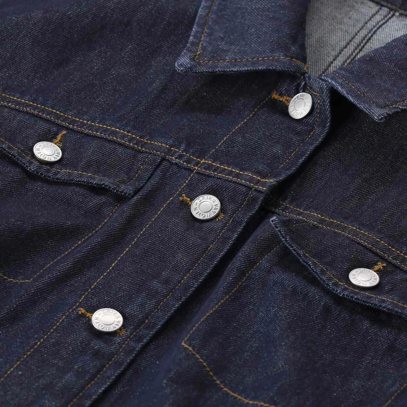 Dries Van Noten Veste de transition Jeansjacke Vesto blau(Image 4)