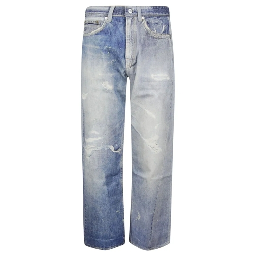 Our Legacy Jeans Blue Straight-Cut Medium-Rise Jeans Blue